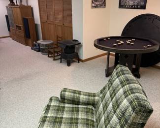 Mid Century Swivel Rocker/Bumper Pool-Game Table