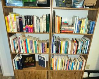 PAIR OF BOOKCASES LOADED WITH INTERESTING BOOKS