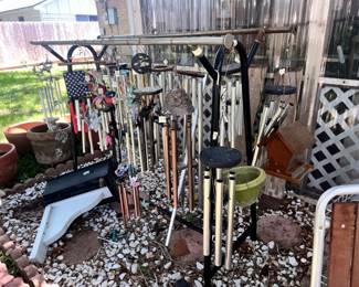 DOUBLE-RACK FULL OF WIND CHIMES!
