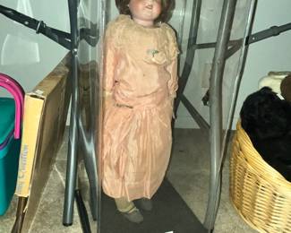 VERY OLD DOLL IN CASE
