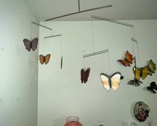 GLASS BUTTERFLIES MOBILE