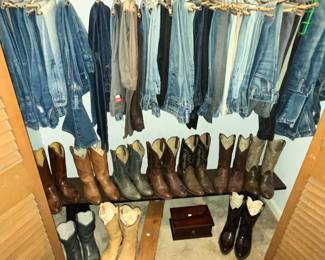 LOTS OF VINTAGE LEVIS & FINE WESTERN BOOTS!