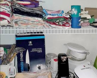 Pantry Goods and Small Kitchen Appliances and Knives