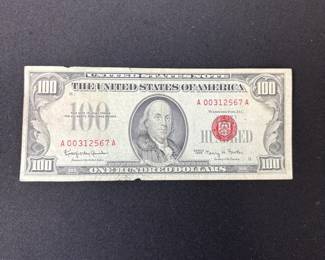 Lot 2 Of 2 Series 1966 Red Seal $100 United States Note