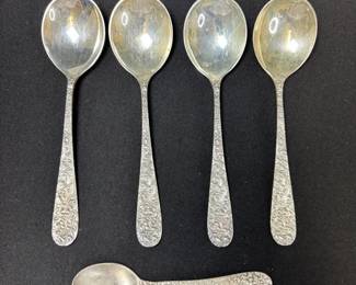 Sterling Silver Stieff Repousse Spoons