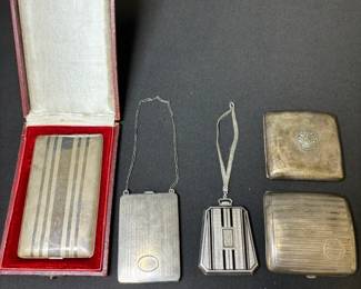 Lot Of 5 Sterling Silver WalletsMoney Holders