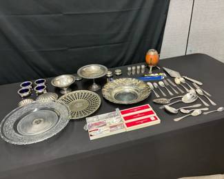 Huge Lot Of Silverplate, Crystal, Vintage, and More