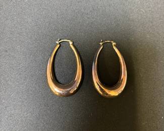 Chunky Sterling Silver Hoop Earrings