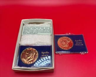 2 Vintage Apollo Space Dollars