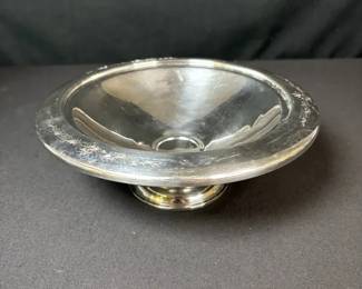 Vintage Sterling Silver Bowl With Pedestal Solid