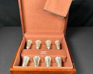 Set Of 8 Randahl Sterling Silver Cordial Cups