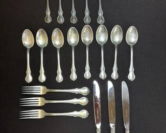 19 Pc Towle Sterling Silver French Provincial Flatware Set