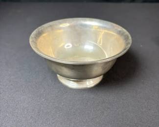 Vintage Sterling Silver Bowl With Pedestal