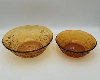 Amber Glass Bowls