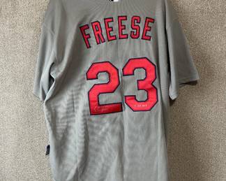 David Freese Autographed Jersey