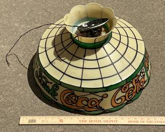 Hanging Tiffany Style Plastic Coca-Cola Lamp