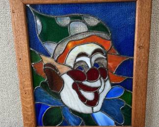 Stained Class Clown Framed