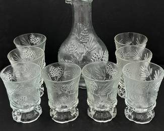 Indiana Glass Ponderosa Pine Carafe & Glasses