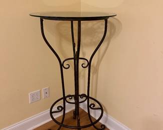 Hi Top Table - metal and glass