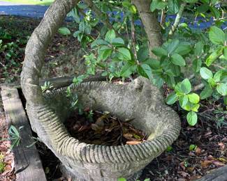 Concrete Basket Planter