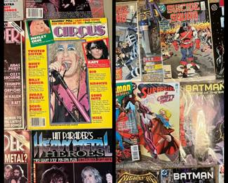 1980s Big Hair Bands Magazines. Comic Books - Batman, 1969 Star Trek, Joker and more
