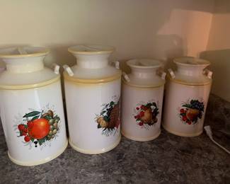 Ceramic Canister Set with Fruit 