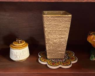 Shawnee Vase, Chalkware Dog