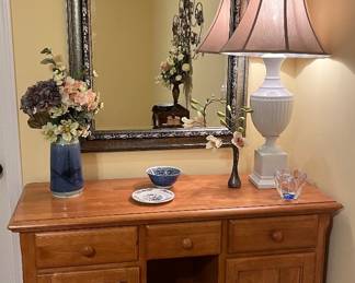 Buffet with Wine Storage Large Mirror 