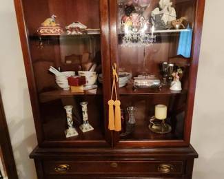 Dixie Dining room suite. China cabinet ($150), table ($150), buffet ($175) and six chairs ($150). Entire dining room suite $600