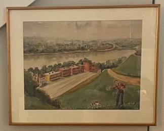 Alan  Gwynn watercolor Ed Slipek collection 