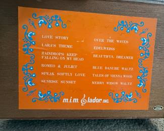 M.I.M. Lador Inc. "Fuji" Japan Music Box
