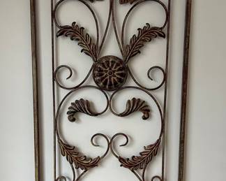 Ornate Metal Scroll Wall Panel
