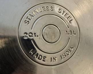Stainless Steel Saucepan with Rainbow Handle and Lid