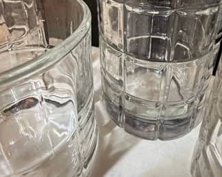 Anchor Hocking Tartan (Manchester) Grid Pattern Glass Tumblers