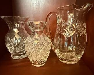 Cut Crystal Glassware Set - Pinwheel and Starburst Patterns