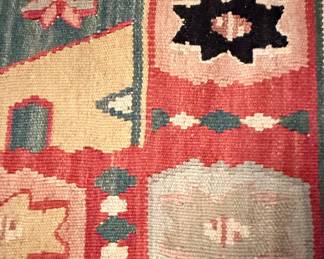 Handwoven Wool Kilim Runner Rug