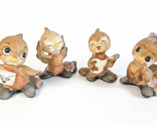 Josef Originals "Origami" Collection Ceramic Bird Figurines