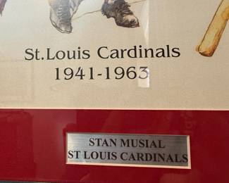 Stan Musial St. Louis Cardinals "Hall of Fame '69" Signed Lithograph