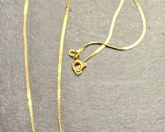14k Yellow Gold Diamond Solitaire Pendant Necklace