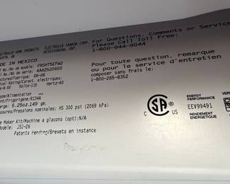 Frigidaire FRHT5BFEN2 Side-by-Side Refrigerator
