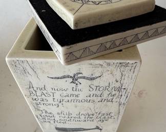 Whaleship Beatrice & Polar Bear Scrimshaw Style Decorative Boxes