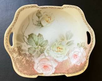 RS Germany Hand-Painted Rose Dish