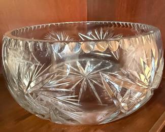 Cut Crystal Glassware Set - Pinwheel and Starburst Patterns