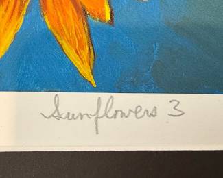 Signed "Sunflowers 3" Limited Edition Print