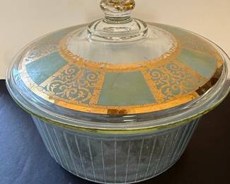 Fire King "Turquoise Medallion" Casserole Dish