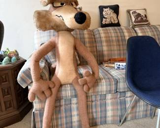1970s Wile E. Coyote extra-large plush.