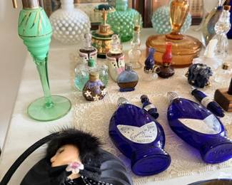 Evening in Paris vintage perfume bottles.