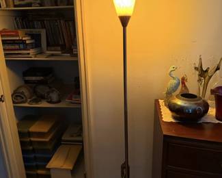 Vintage brass torchiere floor lamp.