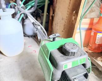 Green portable pressure washer.