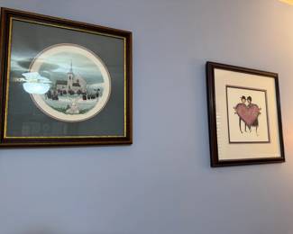 Pat Buckley Moss signed and framed artwork. Pretty! and beautifully framed